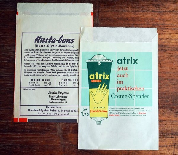 画像2: 西ドイツ　薬の広告袋　アトリックス・のど飴　2枚セット