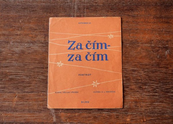 画像1: チェコスロヴァキア　小さな譜面　1950年代   za cim zacim 
