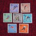 モンゴル切手　未使用　グルノーブルオリンピック　7P　1968年