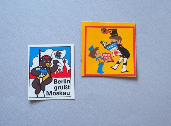 画像1: 東ドイツ　シール２点　ベルリンベア1973年とフレッシ