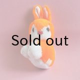 ドイツ　うさぎのマスコット　オレンジ