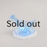 ドイツ　ゾーニャプラスチック　エッグカップ　ニワトリ　クリアブルー