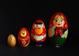 画像3: ロシア・マトリョーシカ「まだらの鶏と金の卵」4ピース (3)