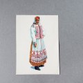 ソヴィエト　ヴィンテージポストカード　　1961　　未使用  587　民族衣装　