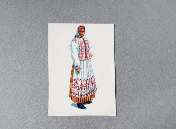 画像1: ソヴィエト　ヴィンテージポストカード　　1961　　未使用  587　民族衣装　