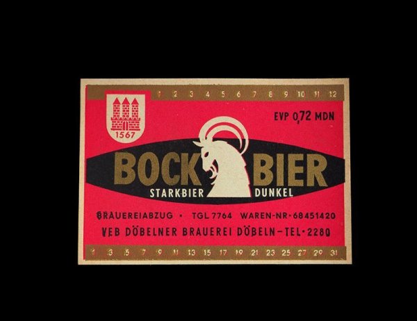 画像1: 東ドイツ　ビールラベル14　デーベルン醸造所　ボック　
