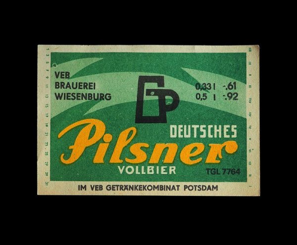 画像1: 東ドイツ　ビールラベル17　ヴィーセンブルク醸造所　ピルスナー (1)